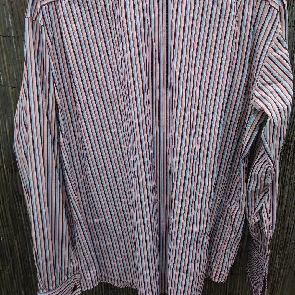 Sean John Striped Collar Shirt - XL - Multicolor